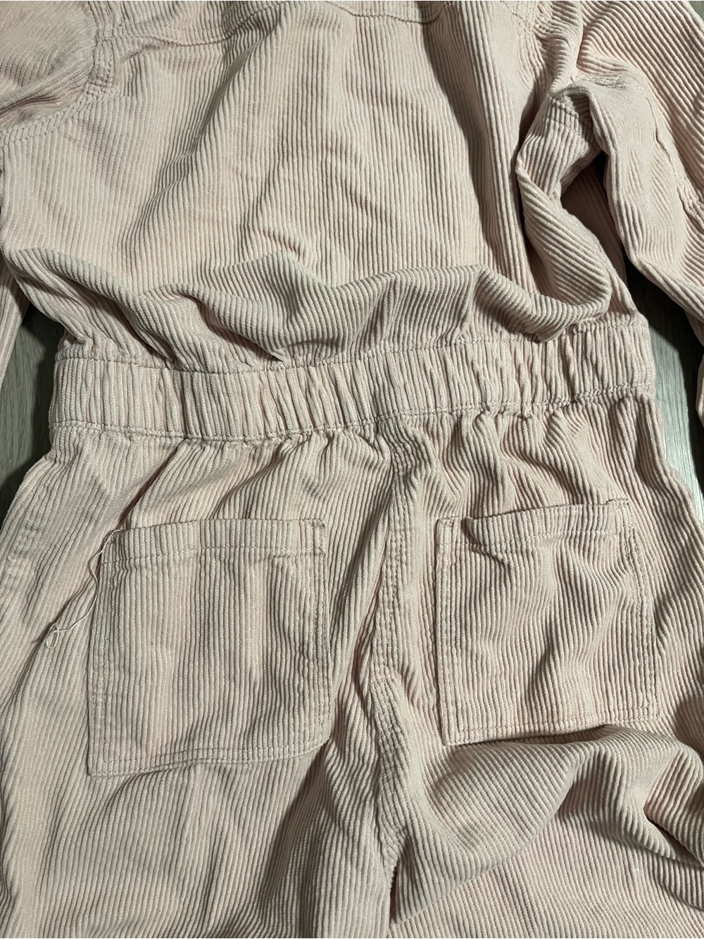 Light Pink Corduroy Jumpsuit - Picture 6 of 6